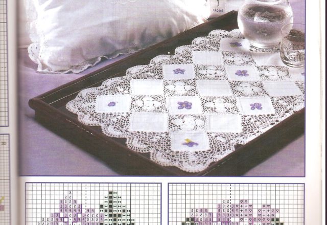 Sweet violets cross stitch pattern (2)