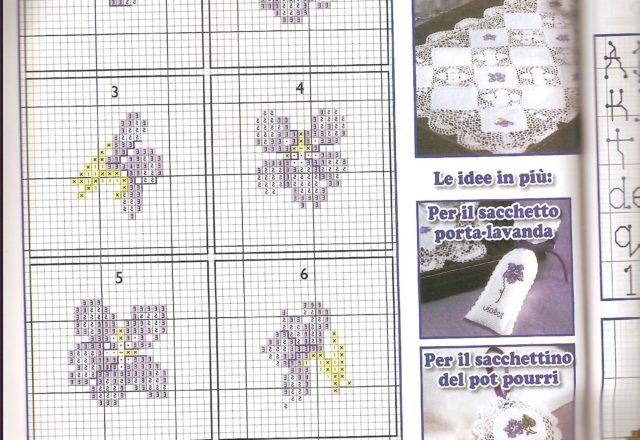 Sweet violets cross stitch pattern (3)