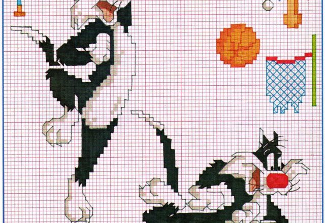 Sylvester the cat and the sport cross stitch patterns