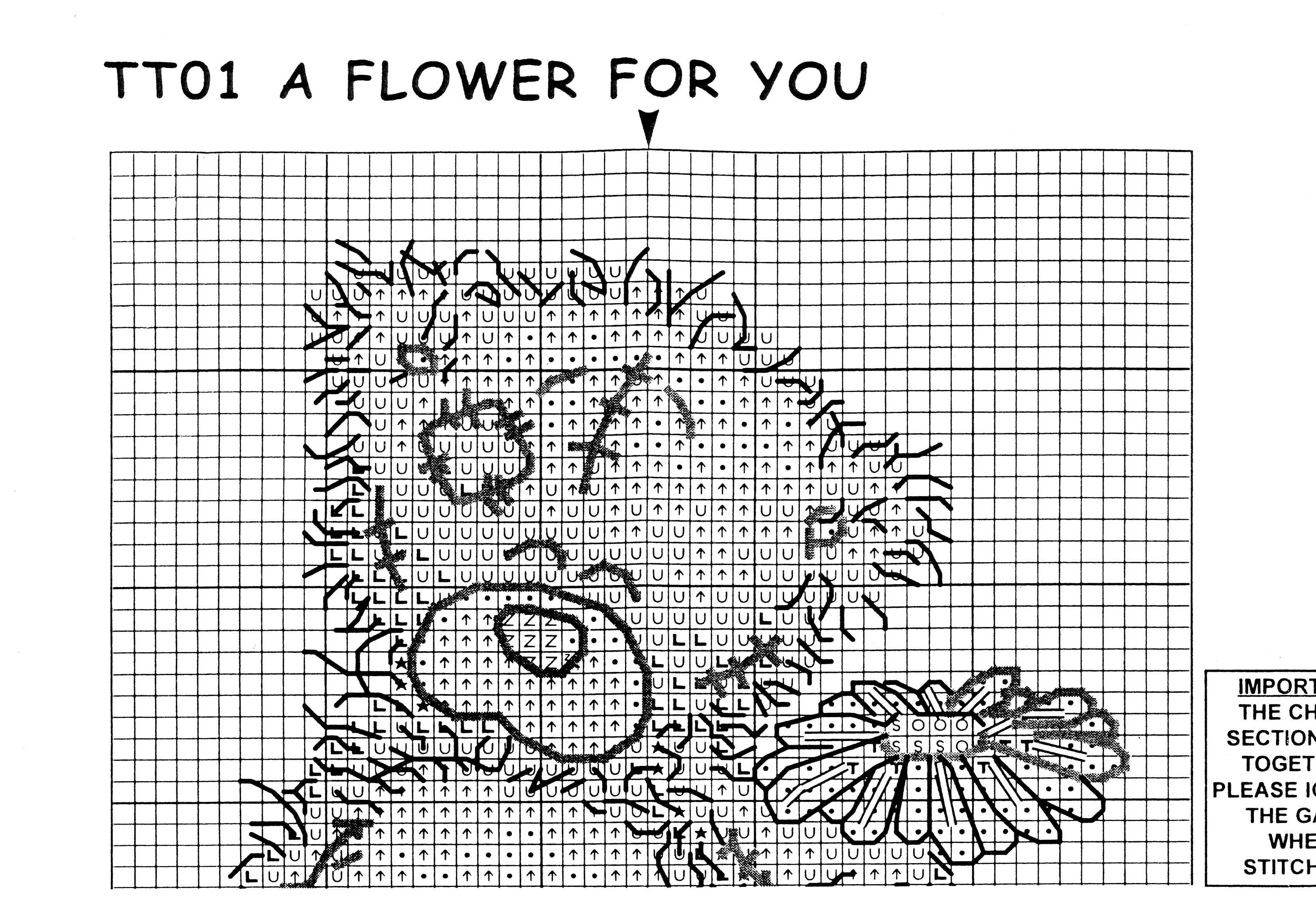 Teddy bear with daisy flower free cross stitch patterns (5)