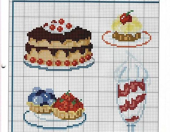 The sweets cross stitch patterns