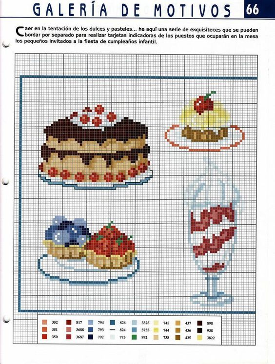 The sweets cross stitch patterns