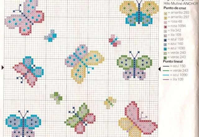 Very simple butterflies cross stitch patterns