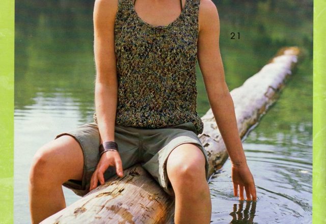 Vest in khaki knitting pattern (1)