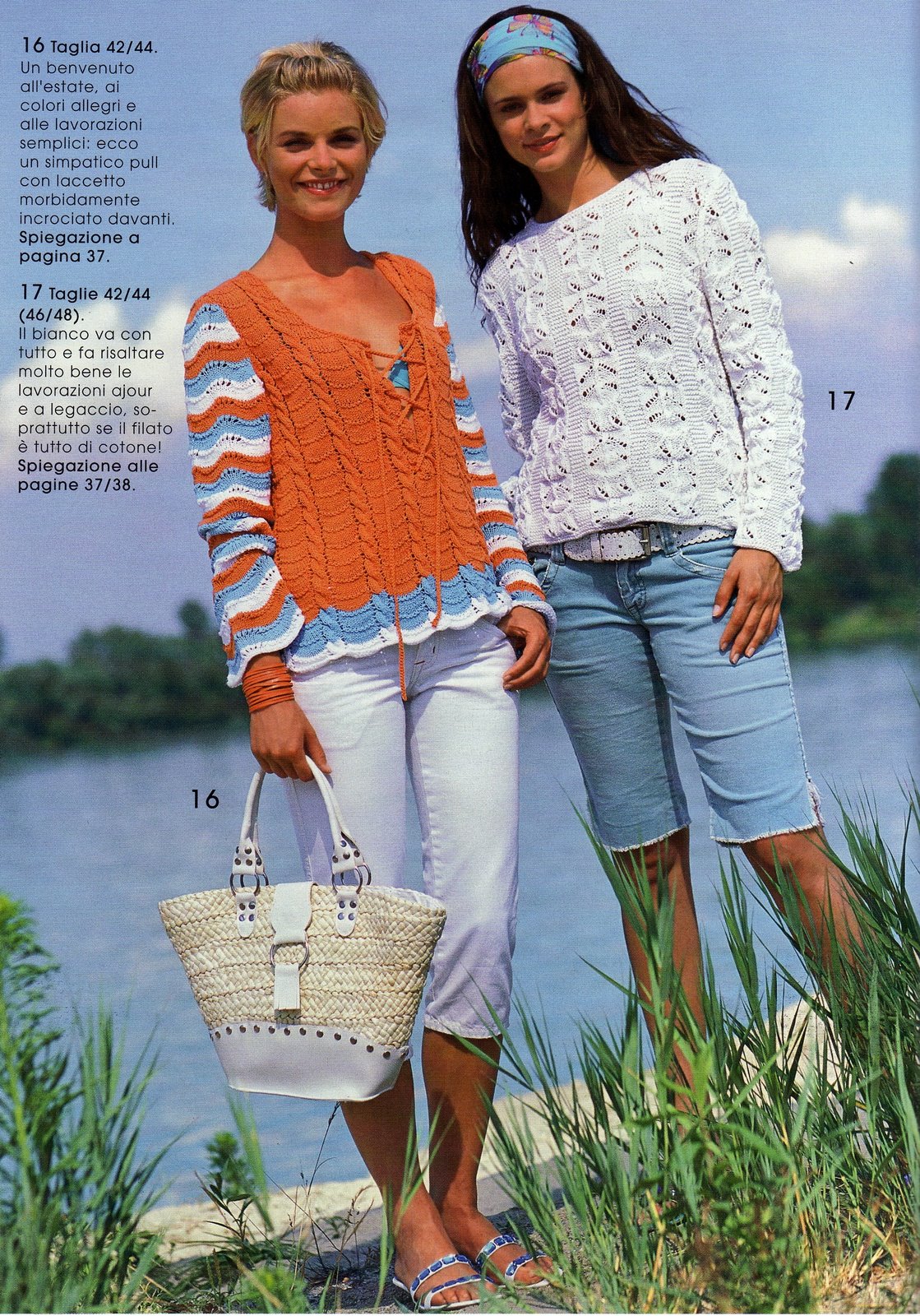 White pull ajour point and pull fantasy style knitting pattern (1)