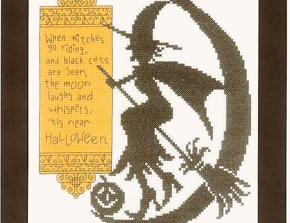 Witches ride cross stitch pattern (1)