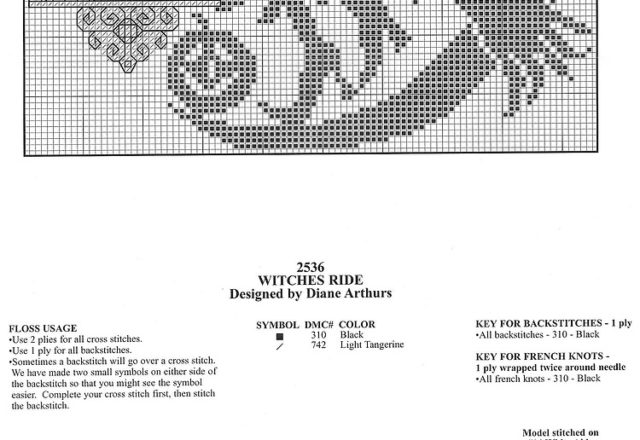 Witches ride cross stitch pattern (3)