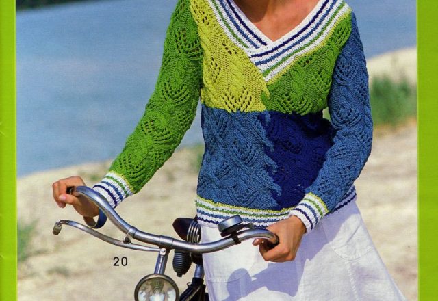 Women sweater color zones knitting pattern (1)