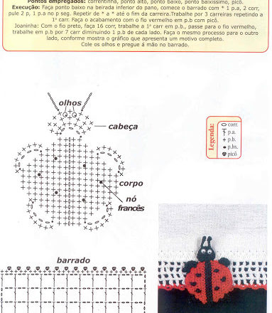 crochet border with ladybirds (2)