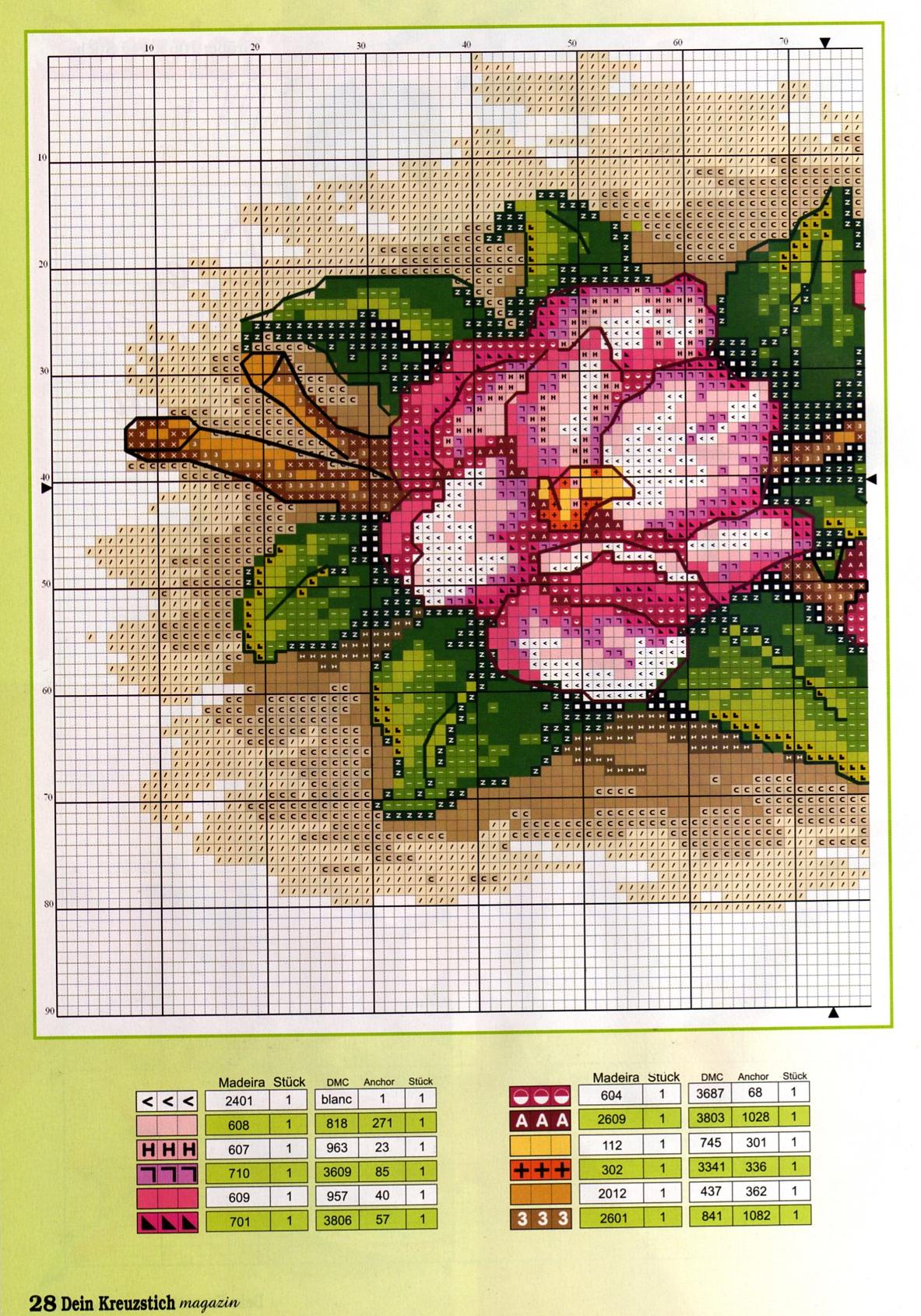 cross stich picture magnolias flowers (2)