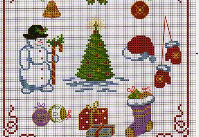 cross stitch christmas picture