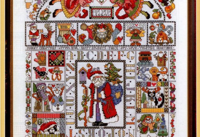 cross stitch christmas sampler (1)