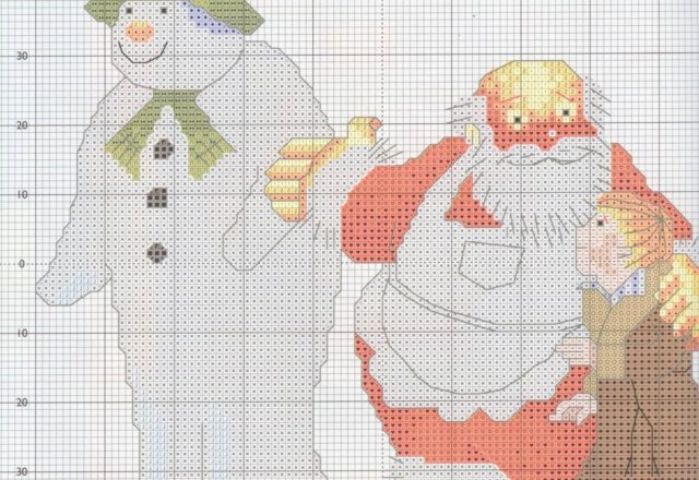 cross stitch pattern james and snowman (1)