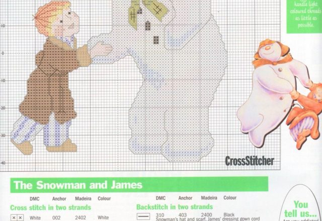 cross stitch pattern james and snowman (3)