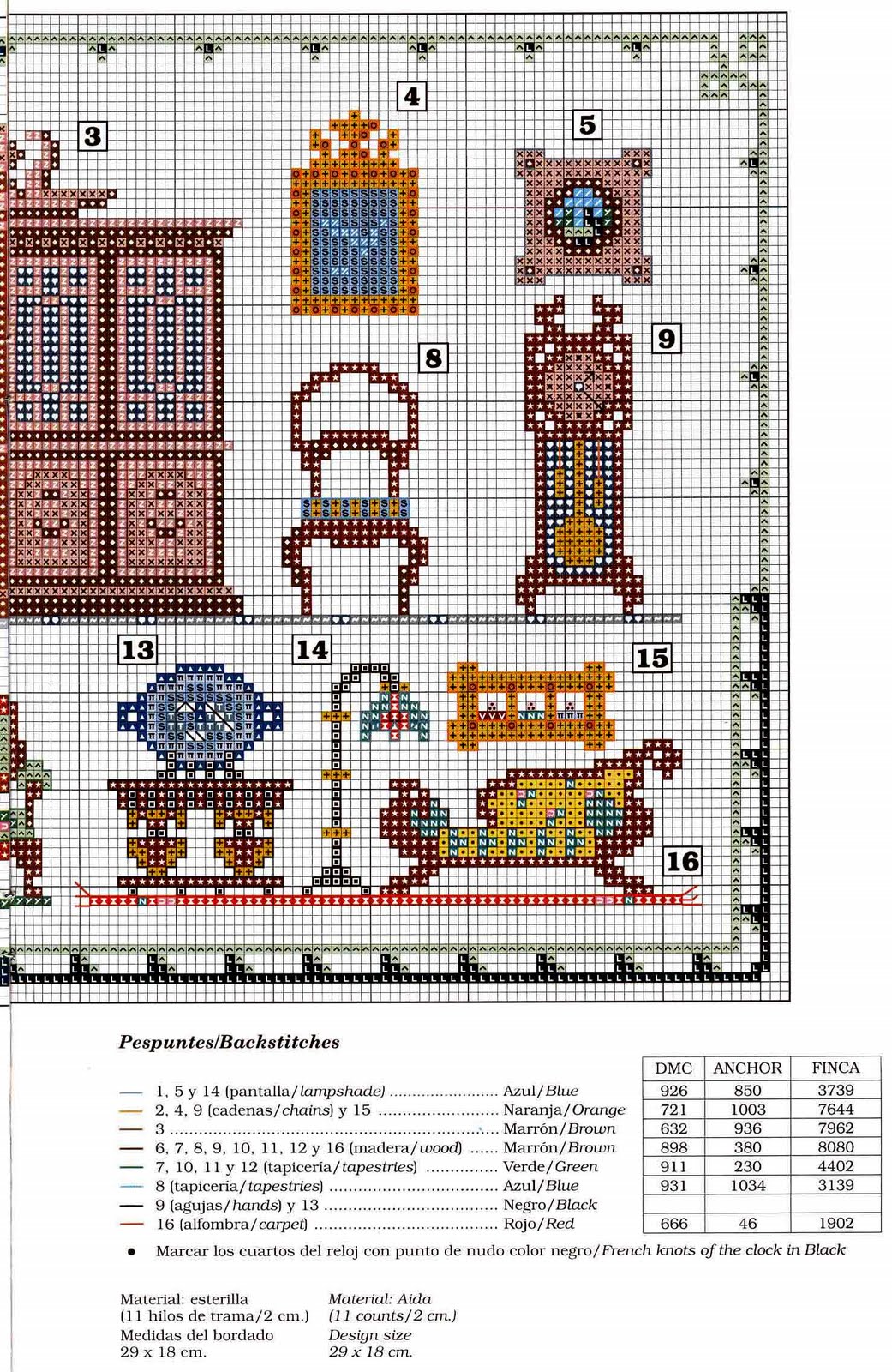 cross stitch picture portraying the home furniture (3)