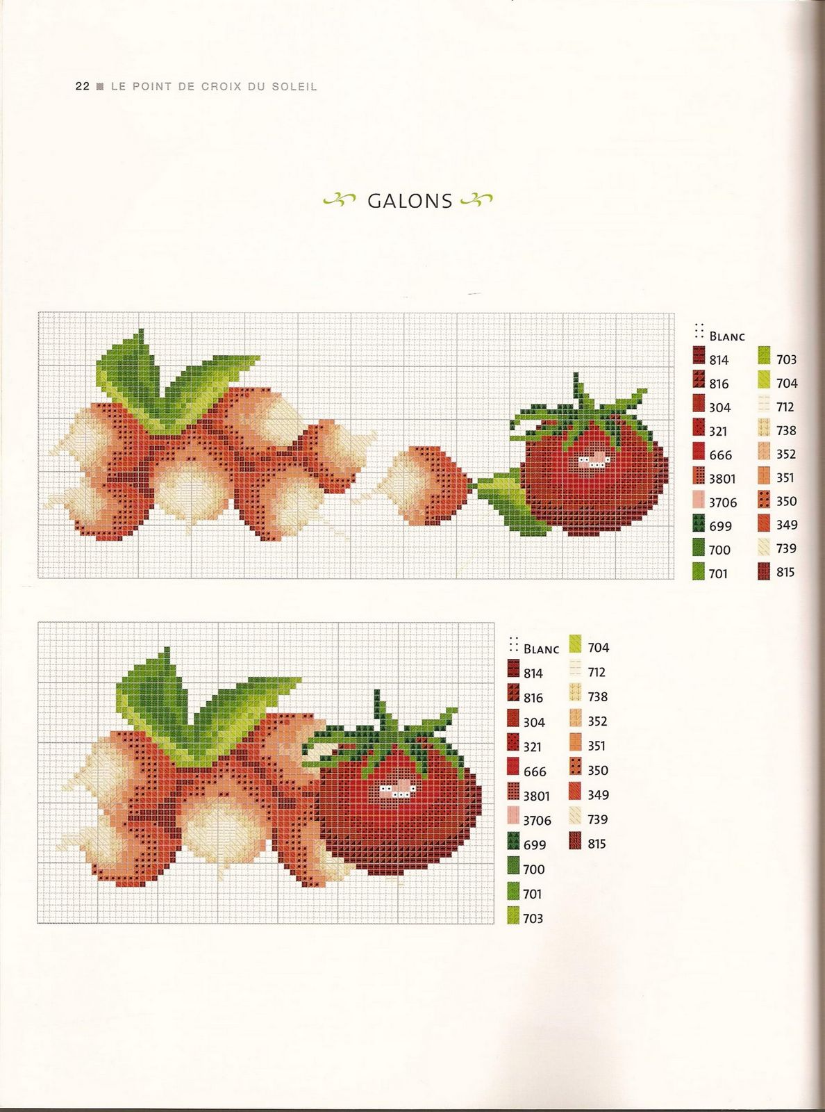 dishtowels cross stitch with fruits and vegetables (2)