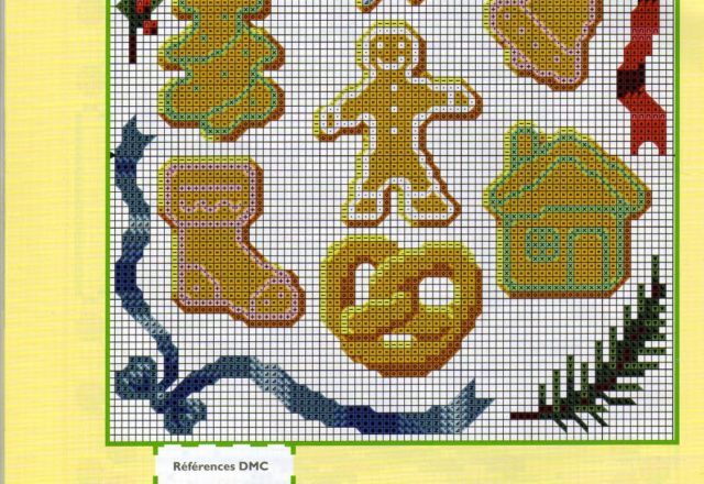 gingerbread cookies cross stitch