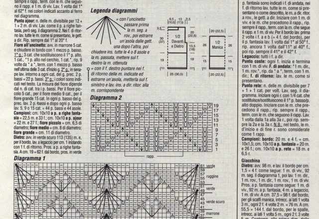 green pull with flower crochet knitting pattern (2)