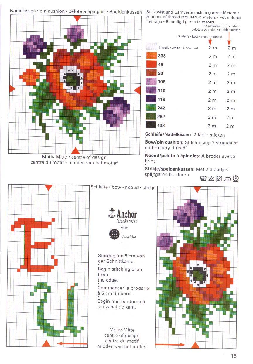 tablecloth poppies and purple flowers (2)