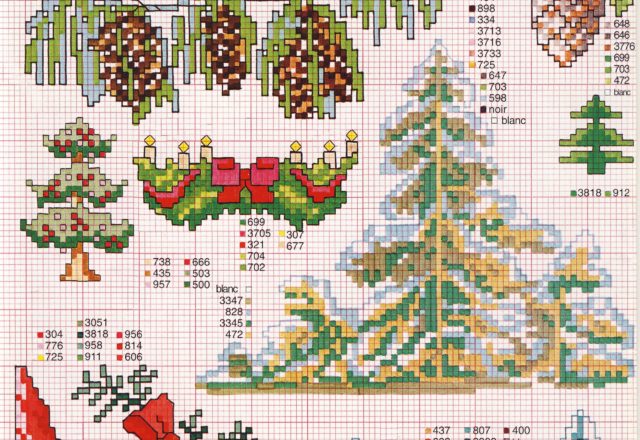 very beautiful Christmas tree Cross stitch (2)