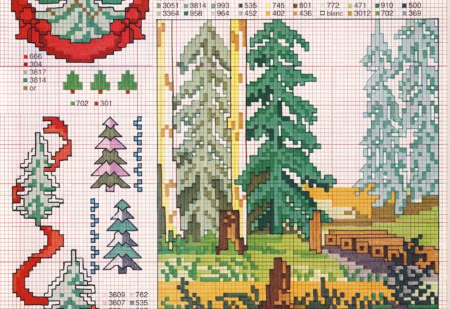 very beautiful Christmas tree Cross stitch (3)